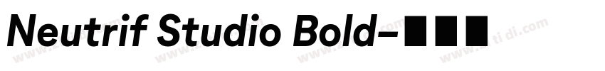 Neutrif Studio Bold字体转换